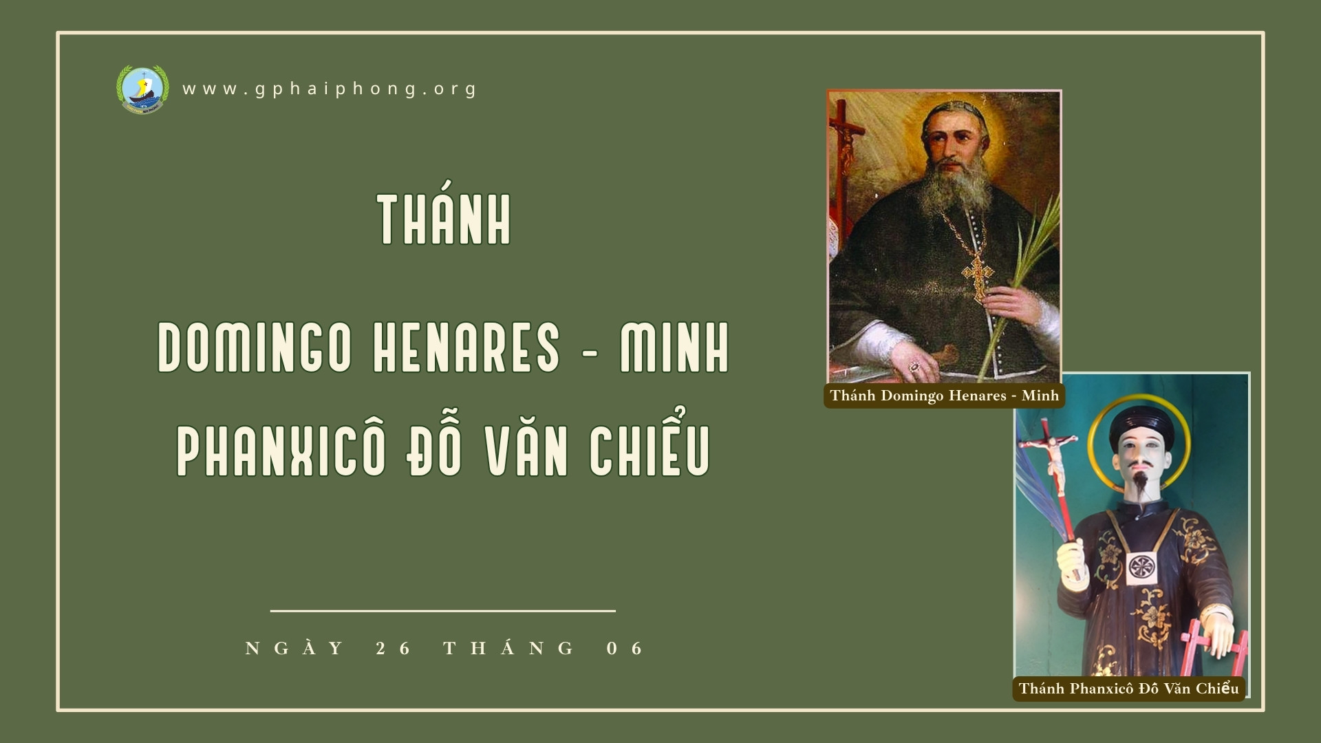 Thánh Domingo Henares - Minh, Phanxicô Đỗ Văn Chiểu, tử đạo ngày 26 tháng 06 năm 1838